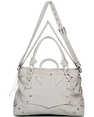 Protémoa Bolso Shopper Con Apliques - Blanco