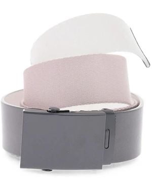 DIESEL Logo-Plaque Belt - Gray