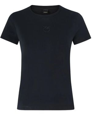 Pinko T-Shirt With Love Birds Logo - Black