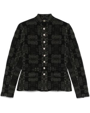 RRL パターンジャカード カーディガン - ブラック
