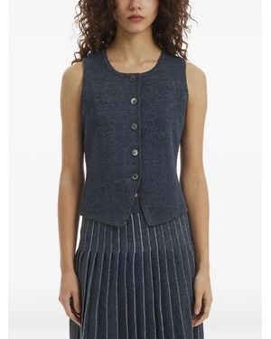 CRUSH Collection Button Vest - Blue