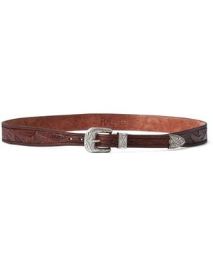 RRL Serre-Tête En Cuir - Blanc