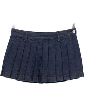 7 For All Mankind Pleated Mini Skirt - ブルー