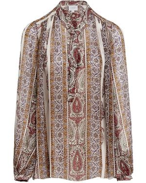 Giambattista Valli Pussy-Bow Paisley Blouse - Brown