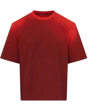 Marine Serre Moonプリント Tシャツ - レッド