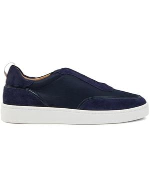 Aurélien Suede Slip-On Trainers - Blue