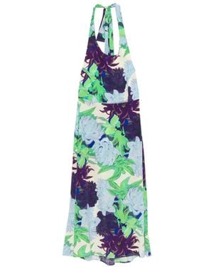 Psophia Floral-Print Halterneck Maxi Dress - White