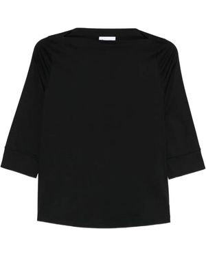 AROVESCIO Boat-Neck T-Shirt - Black