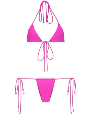 Amir Slama Halterneck Triangle Bikini - Pink