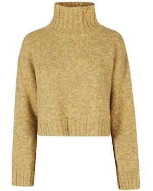 Roberto Collina Chunky-Knit High-Neck Sweater - Yellow
