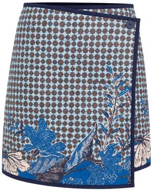 Marie Oliver Orca Floral-Print Mini Skirt - Blue