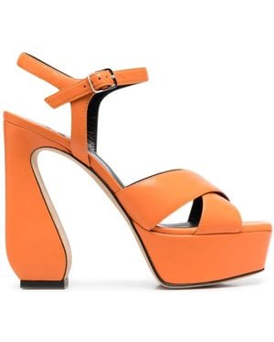 Sergio Rossi 135Mm Open-Toe Sandals - Orange
