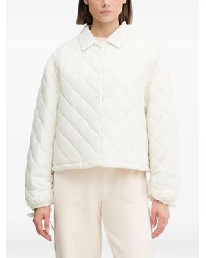 Guess Quilted Collared Jacket - White