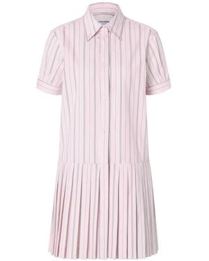 Thom Browne Robe Courte À Design Plissé - Pink
