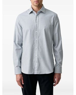 Michael Kors Square-Pattern Long-Sleeves Shirt - Grey