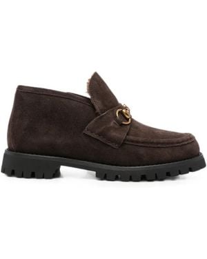 SERGIO MORETTI FIRENZE Horsebit-Detail Ankle Boots - Brown