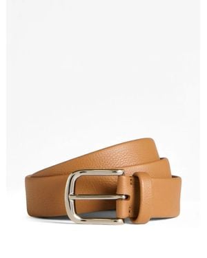 Kiton Gürtel Aus Gekörntem Leder - Braun