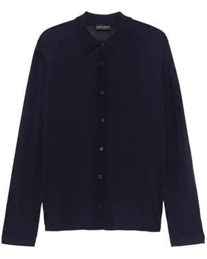 Roberto Collina Camisa De Algodón Con Botones - Azul