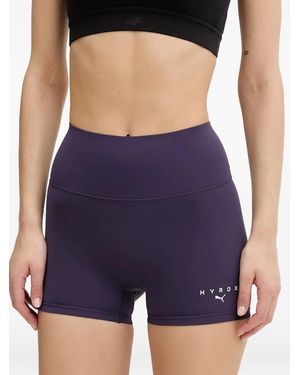 PUMA X Hyrox Logo-Print Compression Shorts - Purple