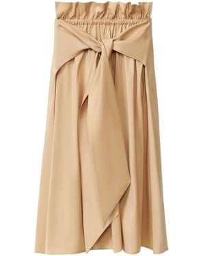 Fabiana Filippi Cotton Blend Long Skirt - Natural