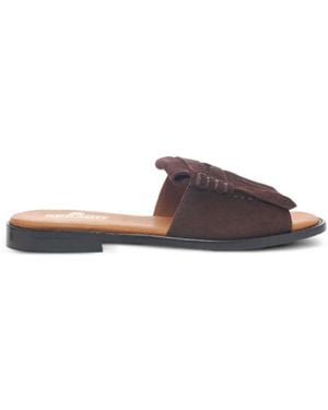 Sebago Fringe-Detail Penny-Slot Sandals - Brown