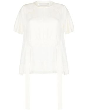3.1 Phillip Lim Semi-sheer Panelled Knitted Top - White
