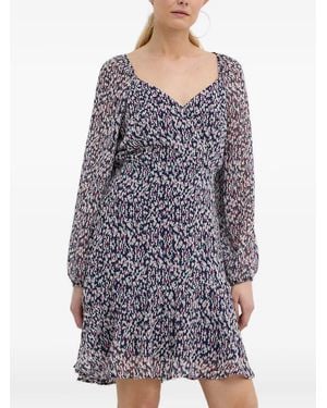 Morgan V-Neck Mini Dress - Blue