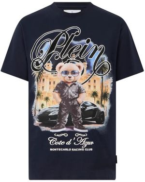 Philipp Plein T-Shirt À Imprimé Ourson - Blue