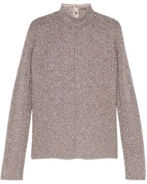 forte_forte Metallic-Threading Top - Grey