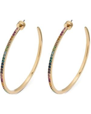 Kurt Geiger Crystal-Embellished Hoop Earrings - Metallic