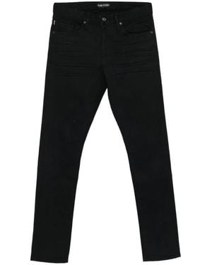 Tom Ford Logo-Patch Jeans - Black