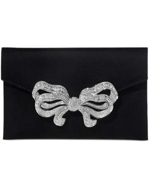 Judith Leiber Pochette En Satin À Ornements En Cristal - Black