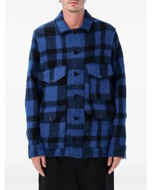 Junya Watanabe Checked Shirt Jacket - ブルー
