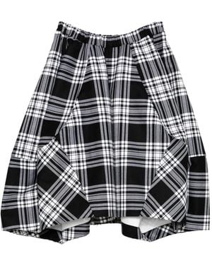 Comme des Garçons Plaid Skorts - White