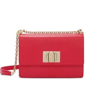 Furla Mini 1927 Klappentasche mit Kettenriemen - Rot