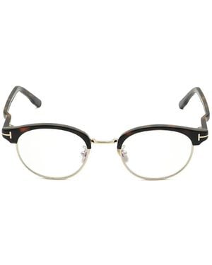 Tom Ford Round-Frame Tortoiseshell Glasses - Brown