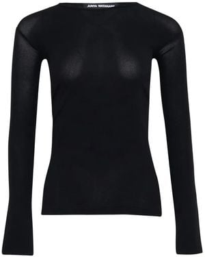 Junya Watanabe Long-Sleeve Stretch Top - Black