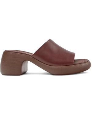 Camper Thelma Leather Sandals - Brown