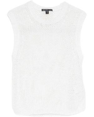 James Perse Cotton Linen Jumper Tank - White