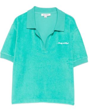 Sporty & Rich T-Shirt April À Logo Brodé - Blue
