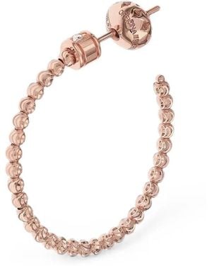 Officina Bernardi Medium Moon Diamond Hoop Earrings - Metallic