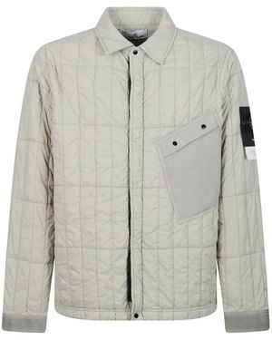 Stone Island 4100014 Ultralight Nylon Quilted-Tc Jacket - Grey