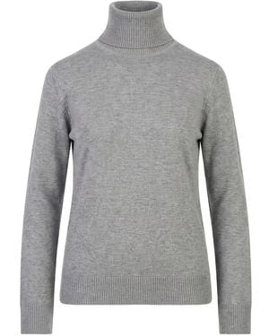 Max Mara Allegra Elbow-Patch Sweater - Gray