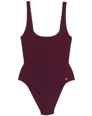 Kiki de Montparnasse Lace-Up Swimsuit - Purple