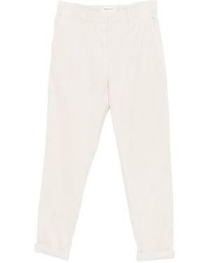 MAISON 123 Corduroy-Texture Trousers - White