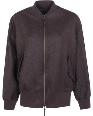 DR. HOPE Herringbone-Pattern Wool Bomber Jacket - Grey