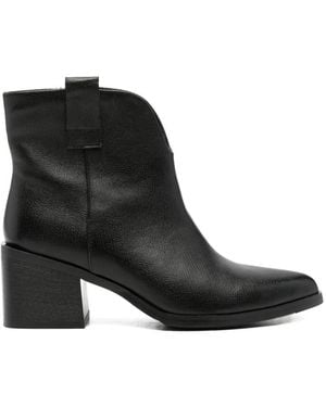 Linda Baumann Pointed-Toe Ankle Boots - Black