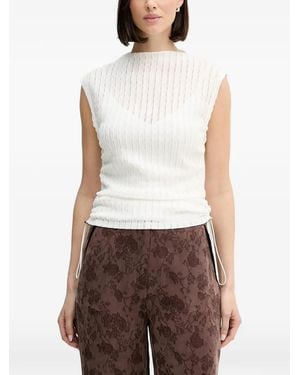 DKNY Haut À Lien De Resserrage - Blanc