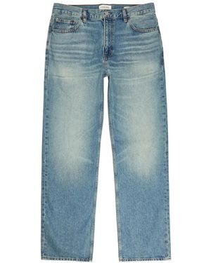 FRAME Faded Straight-Leg Jeans - Blue