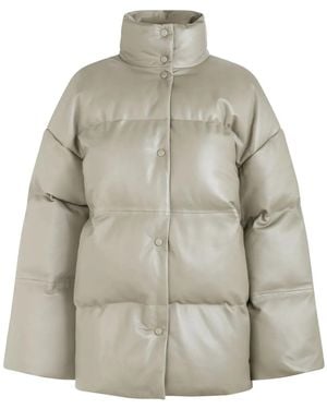 Samsøe & Samsøe Quilted Leather Jacket - Grey